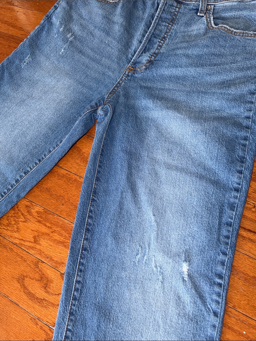 Universal Thread High Rise 90s Straight Jeans Medium Wash Comfort Stretch - Picture 5 of 9